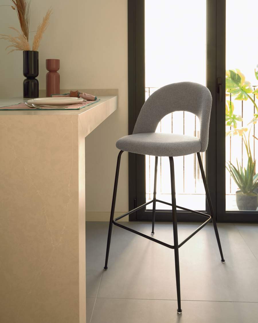 Mahalia light grey stool height 63 cm FSC 100%