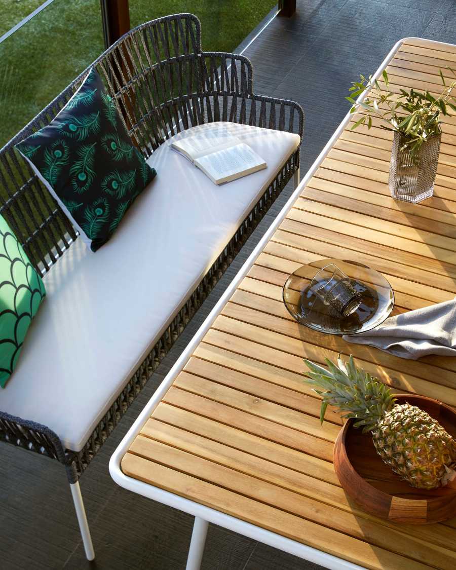 Housse de coussin Ekene 45 x 45 cm bleue