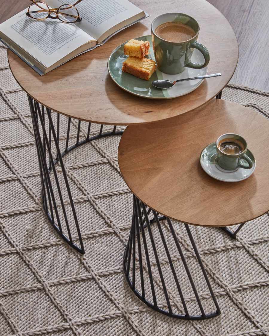 Leska set of 2 side tables Ø 50 / Ø 35 cm