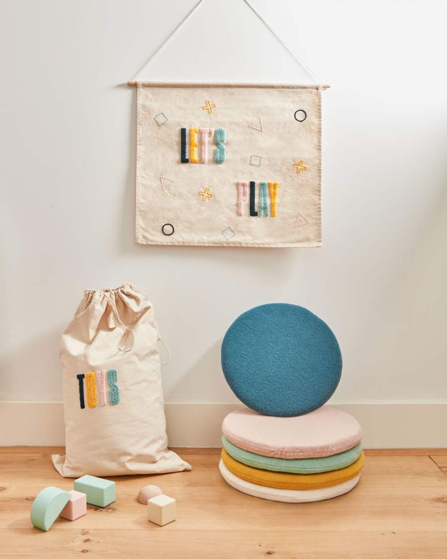 Tapis mural Dipsi 100% coton multicolore let's play 52 x 60 cm