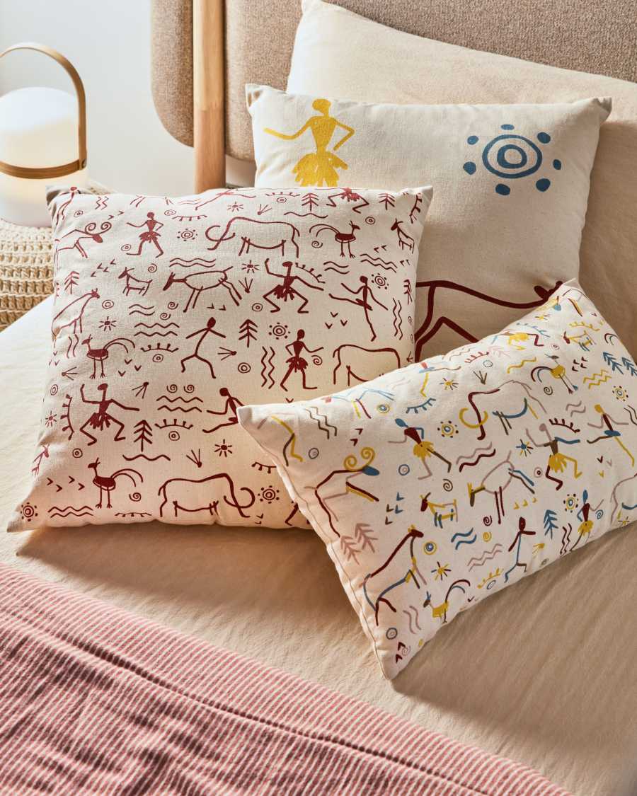 Funda coixí Itzayana 100% cotó multicolor 30 x 50 cm