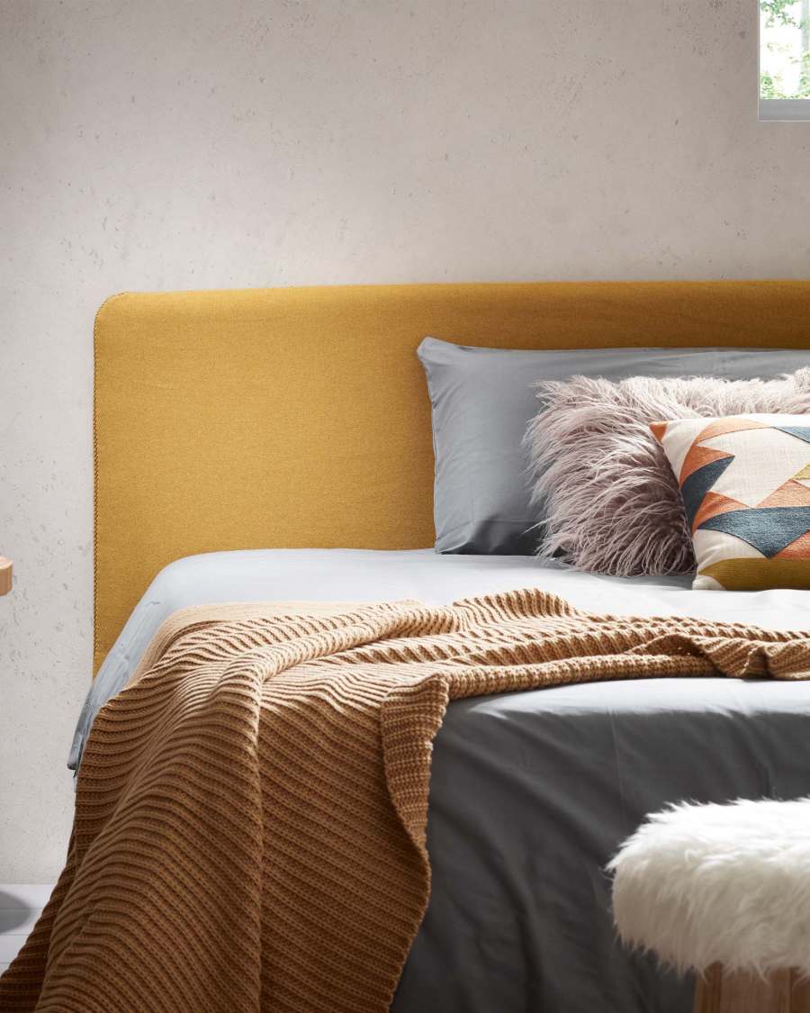 Κεφαλάρι Dyla με αποσπώμενο κάλυμμα, μουσταρδί, για κρεβάτι έως 90εκ FSC Mix Credit