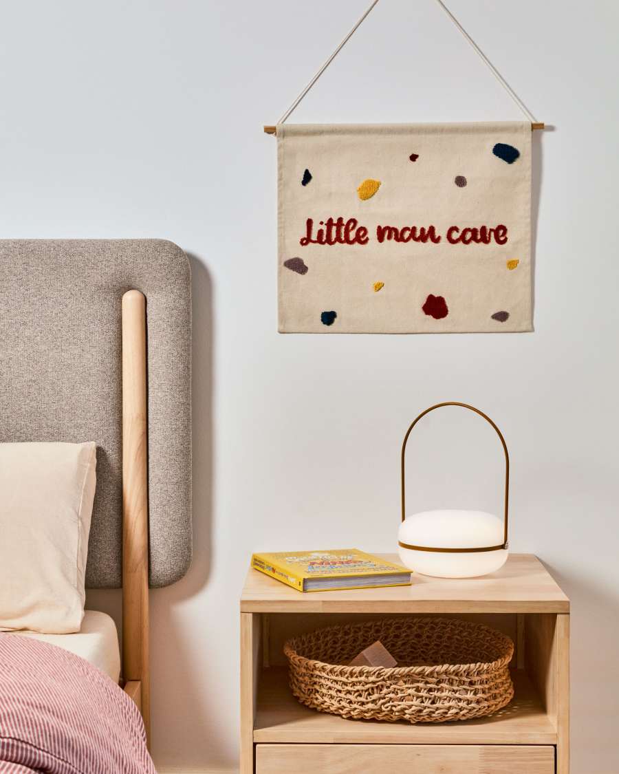 Nerta 100% cotton little man cave wall tapestry, multi-coloured 35 x 45 cm