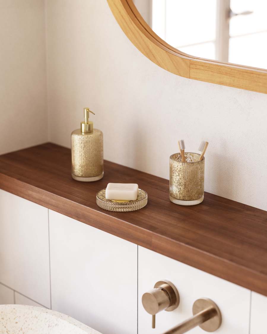 Christell Seifenspender aus Glas gold