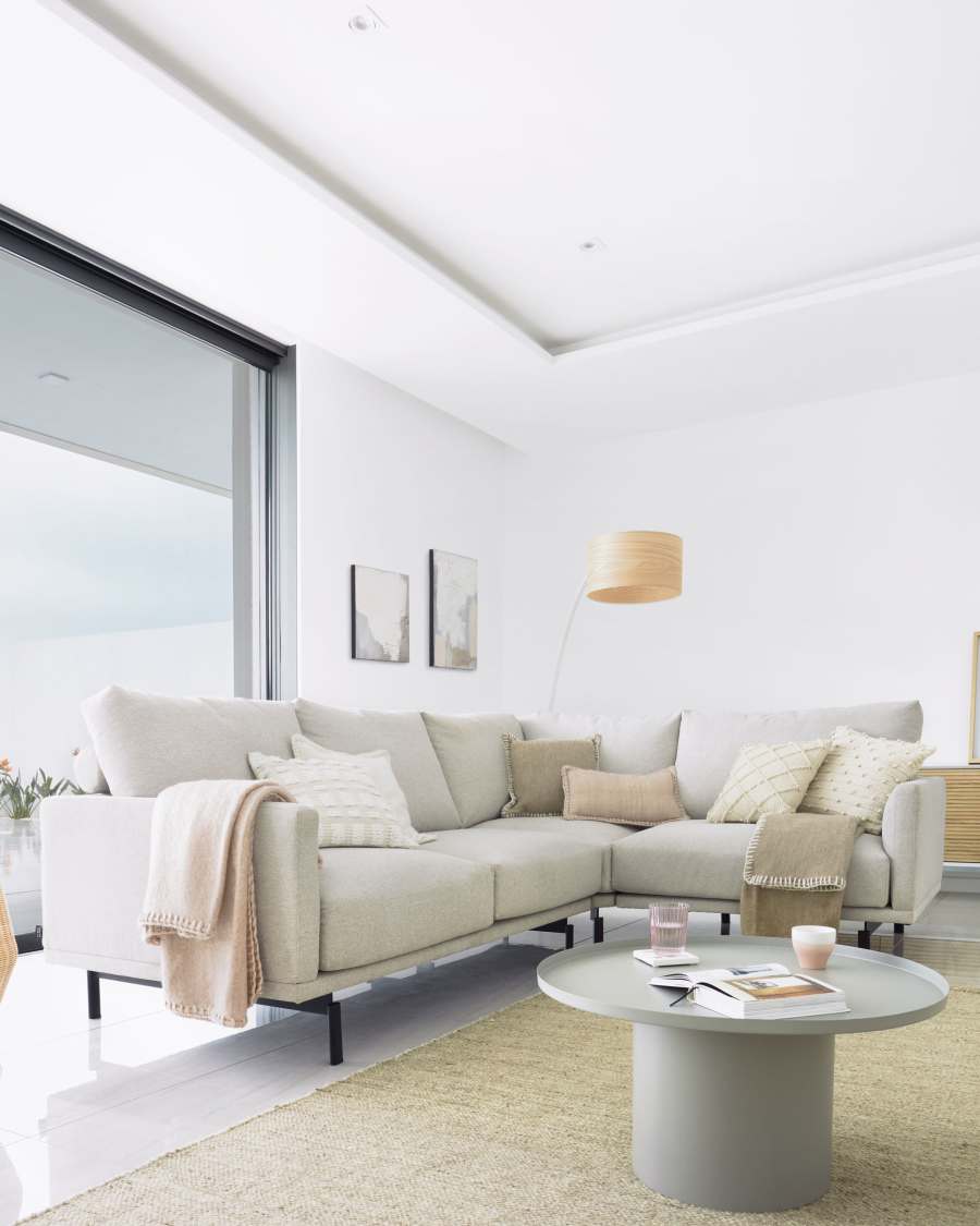 Tavolino rotondo Fleska in metallo grigio Ø 72 cm