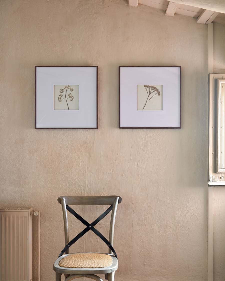 Pasacale picture with diagonal floral print 50 x 50 cm