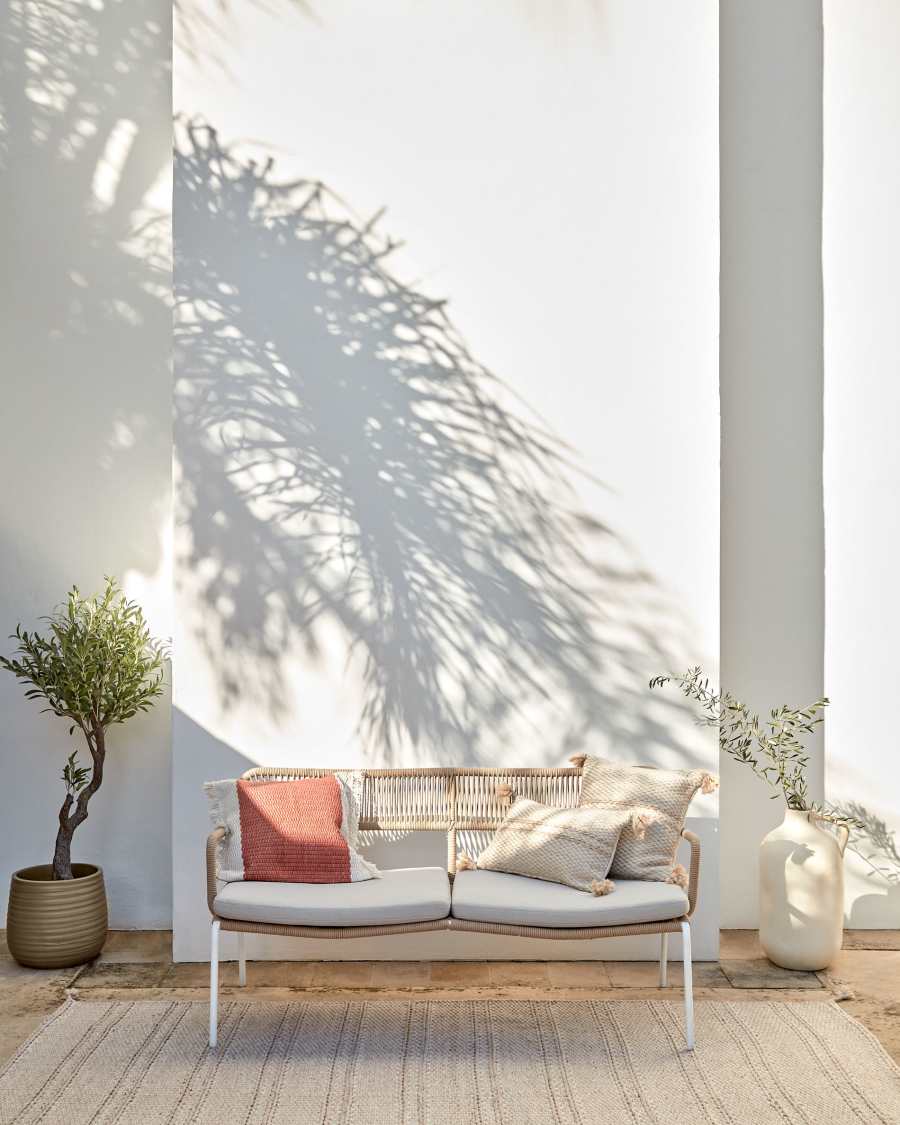 Isaura cushion cover 100% PET in terracotta 45 x 45 cm