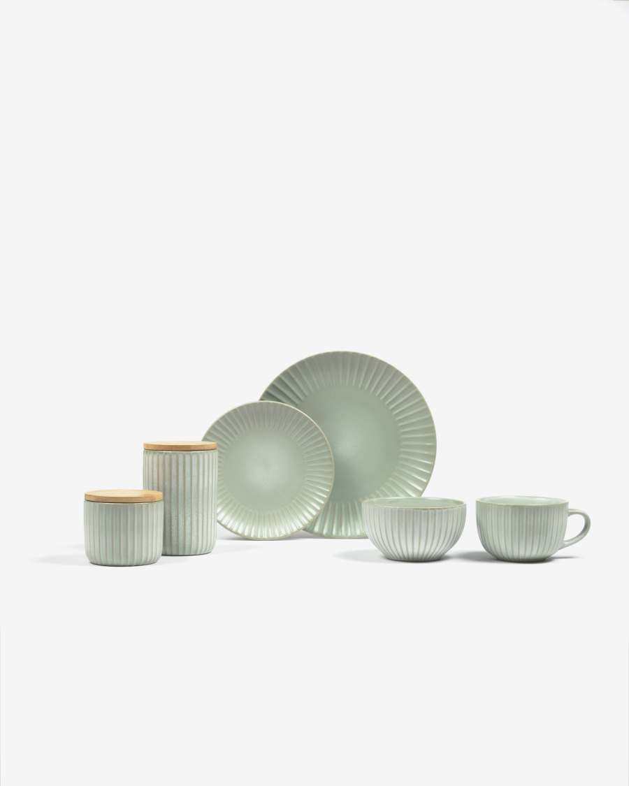 Pote pequeno Itziar de cerâmica verde