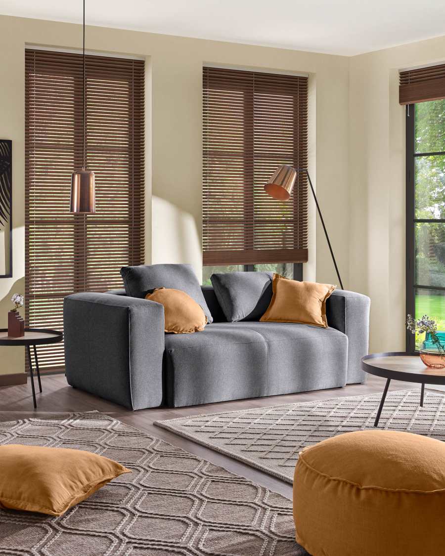 Pouf Maelina Ø 70 cm senape