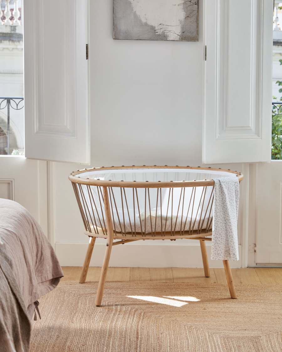 Leonela ash wood bassinet 97 x 62 cm FSC 100%