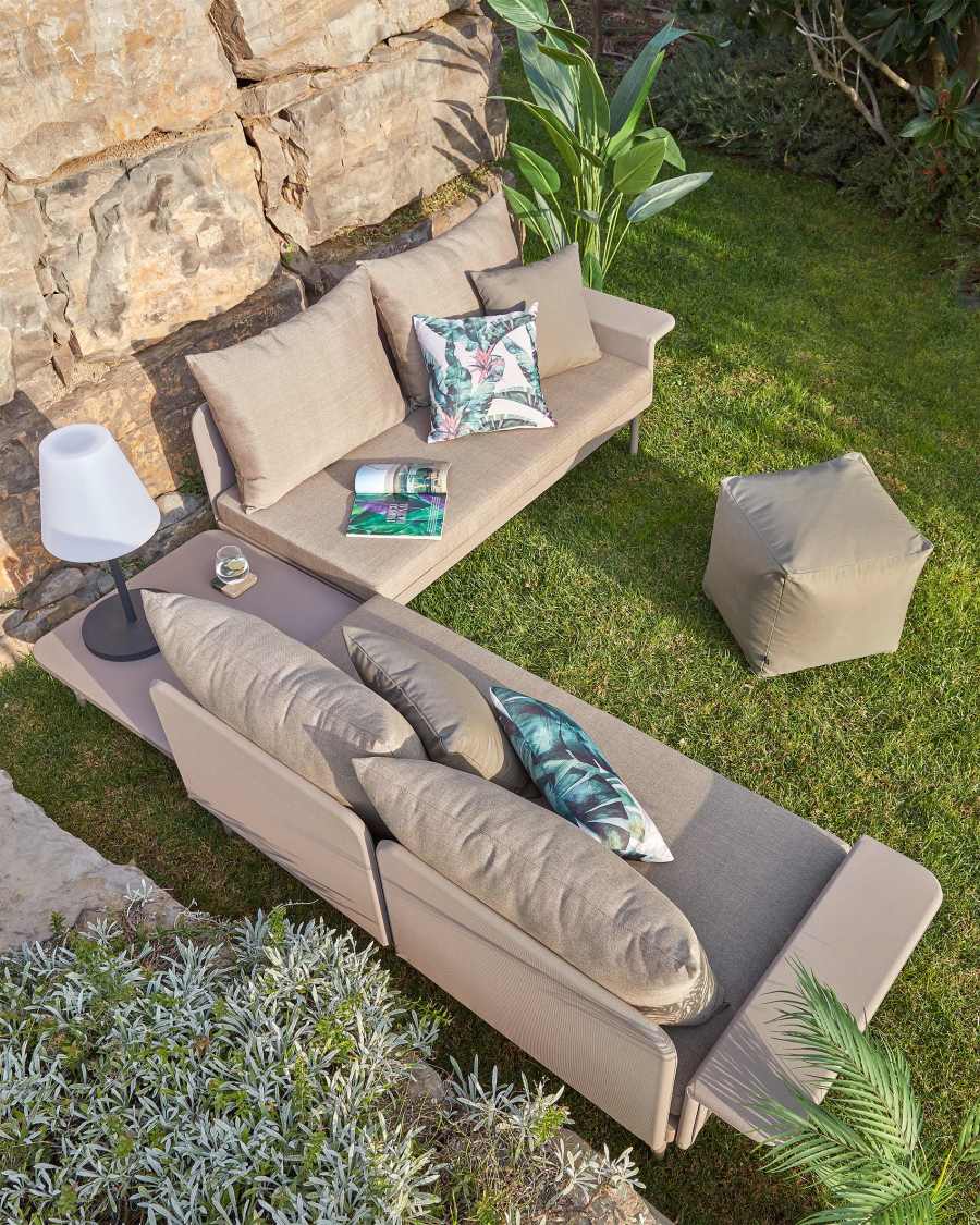 Squared 50 x 50 cm Green Nedra pouf