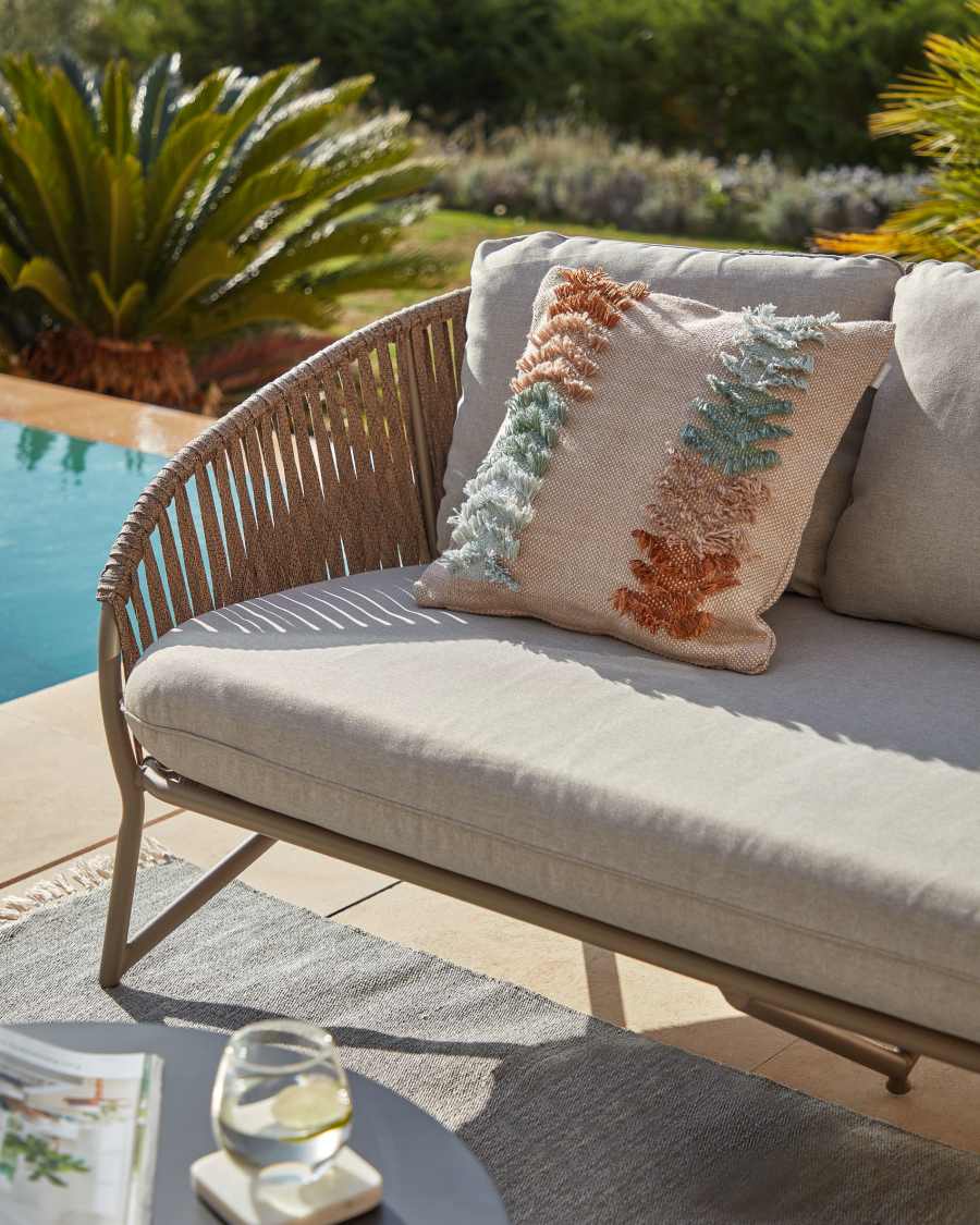 3 seater Branzie sofa in brown cord, 180 cm