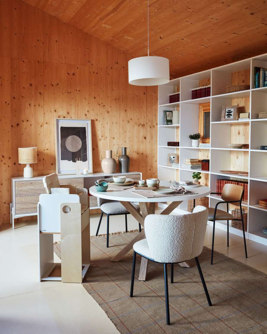 Abat-jour suspension Santana bouclette blanc Ø 40 cm