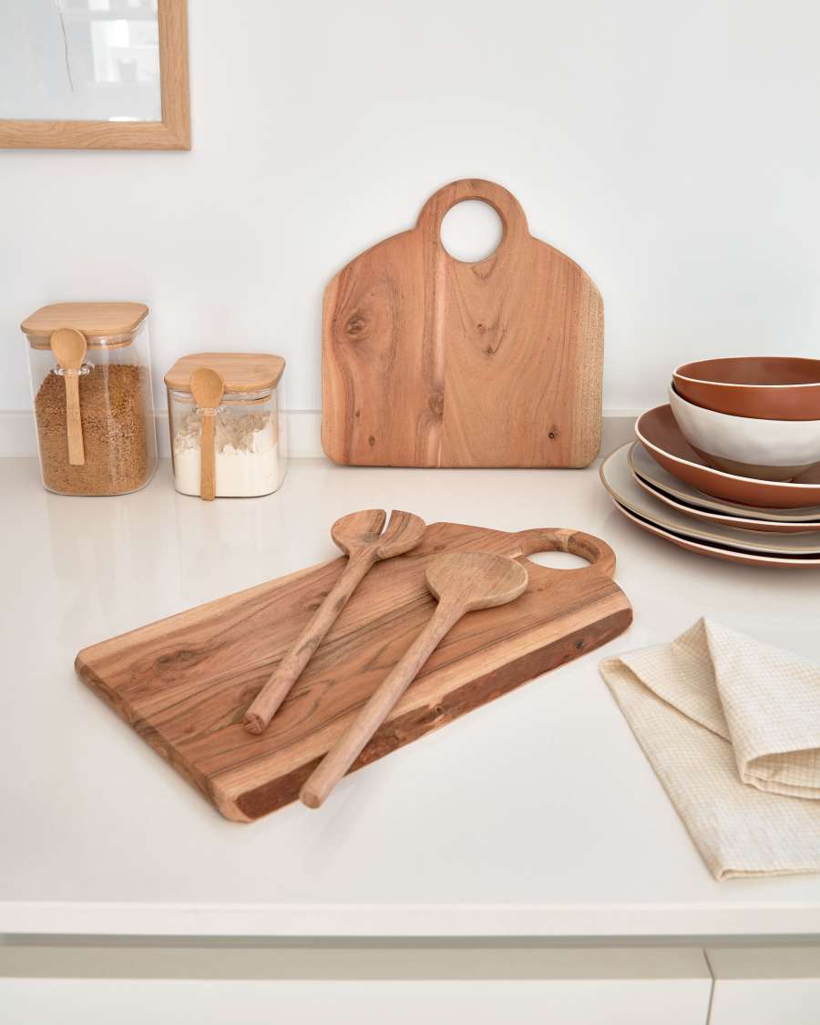 Syriana rectangular solid acacia wood serving board