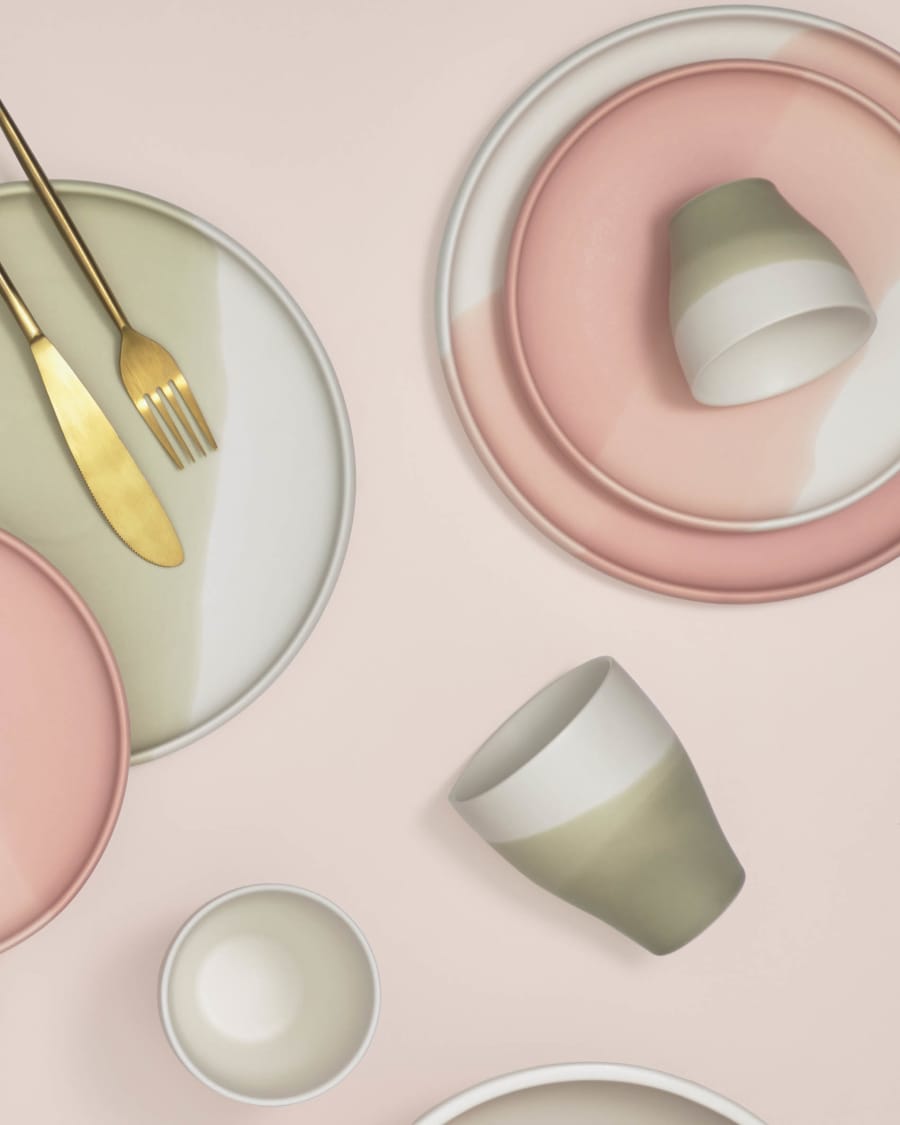 Tazza da cafè Sayuri in porcellana verde e bianca