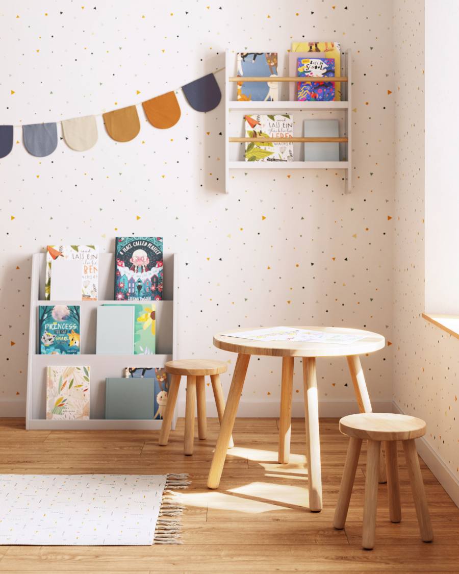 Adiventina bookcase in white MDF 59,5 x 69,5 cm