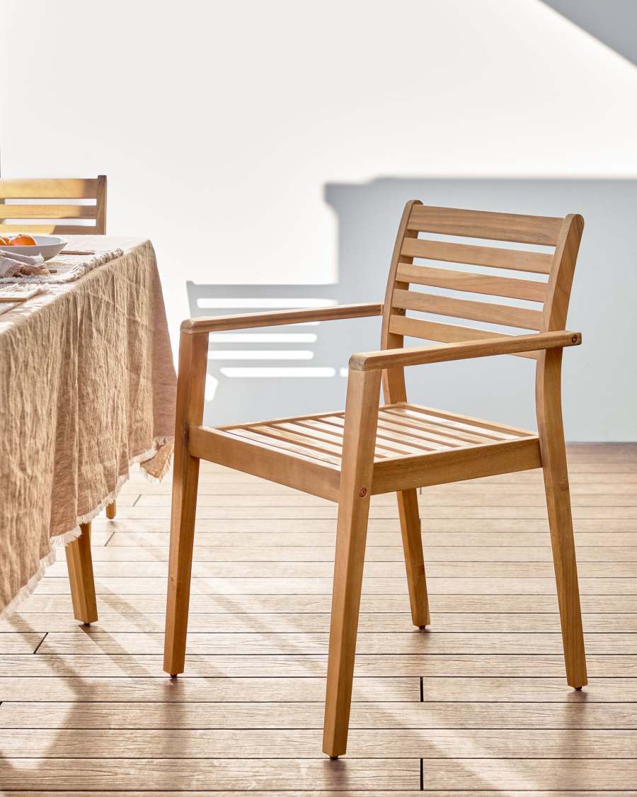 Hanzel massief acacia tuinstoel FSC 100%