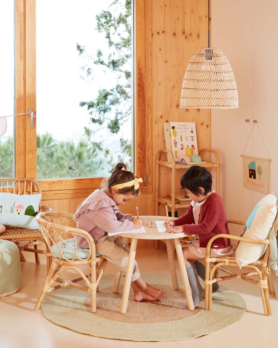 Lampenkap voor hanglamp Dunya in 100% rotan met natuurlijke finish Ø 35 cm