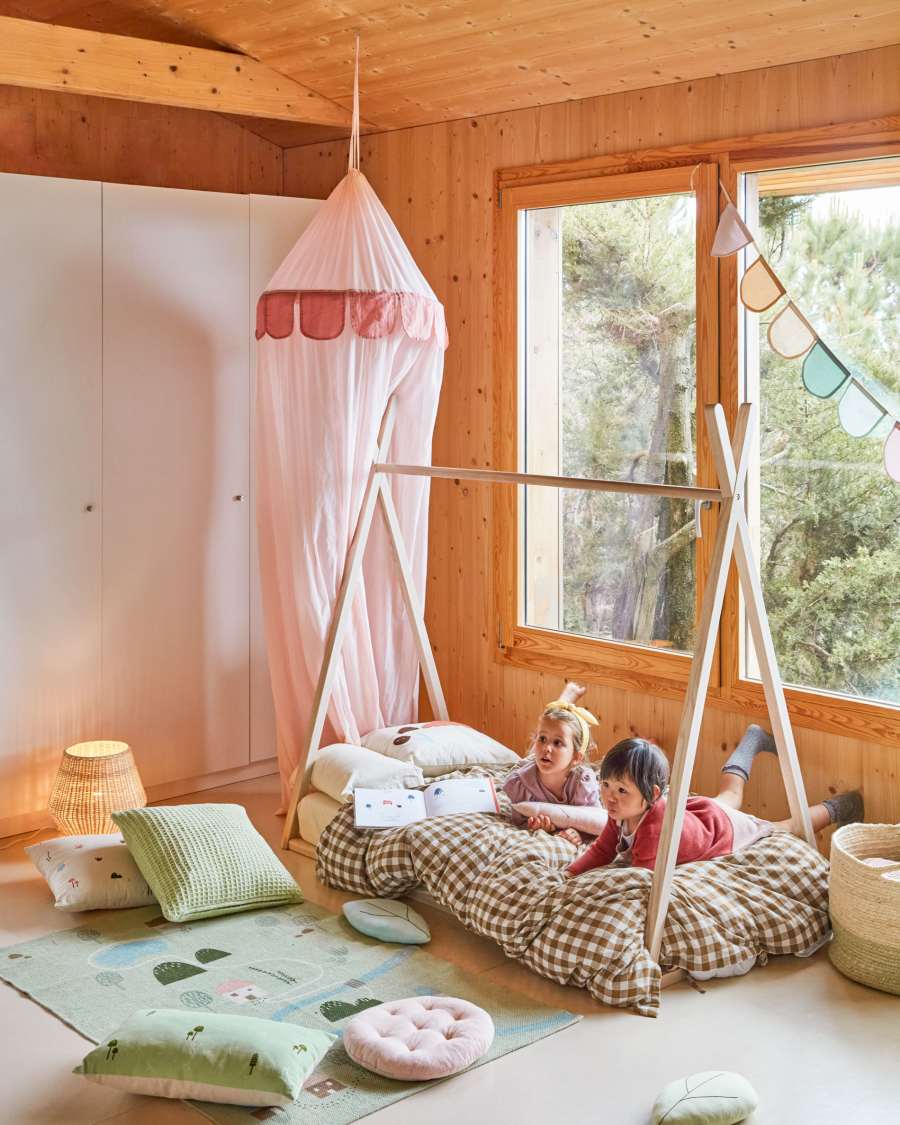 Baldacchino per bambini Carelene 100% cotone rosa