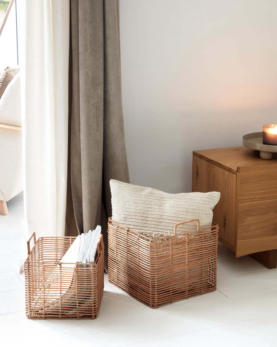 Manden Dalina set van 2 vierkant in 100% rotan