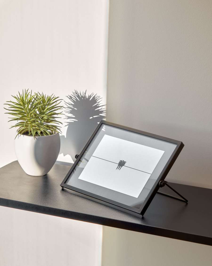 Pino artificial plant with white ceramic planter 16 cm