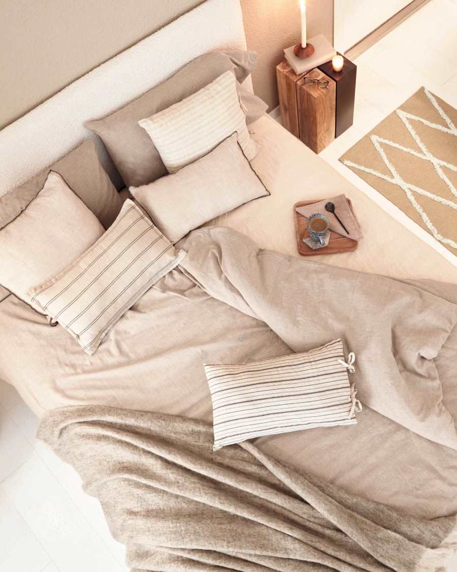 Federa Rettangolare In Cotone E Lino Per Cuscino 30x50 Cm - Per Divano, Camera Da Letto E Decorazione Casa - Cerniera Nascosta