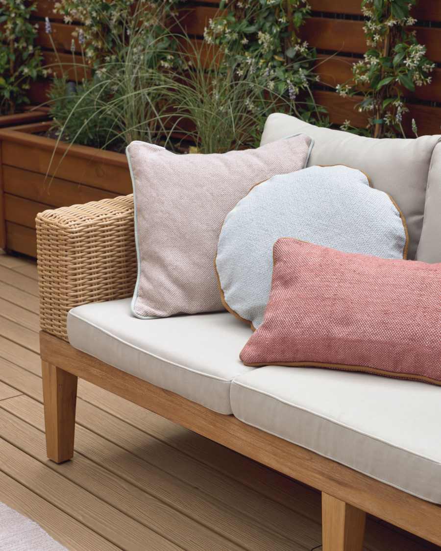 Giana 3 seater sofa in solid acacia wood & rattan, 193 cm FSC 100%