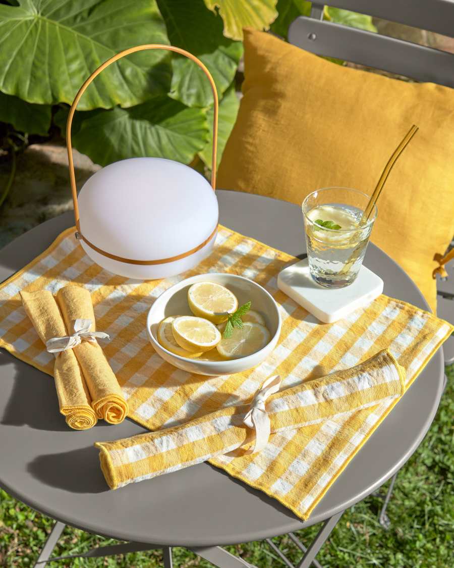 Set Wilmina de 4 dessous de verre en pierre verte et bois