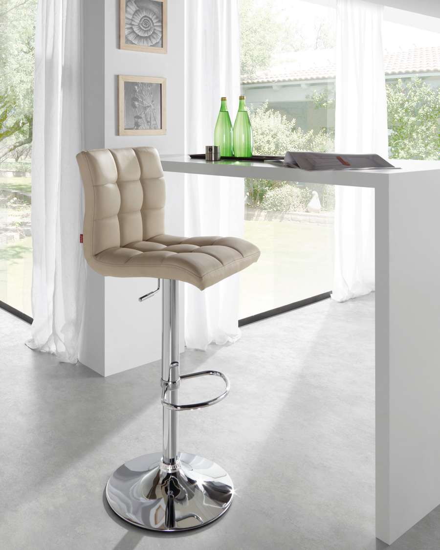 Sgabello Crema beige altezza 60-81 cm