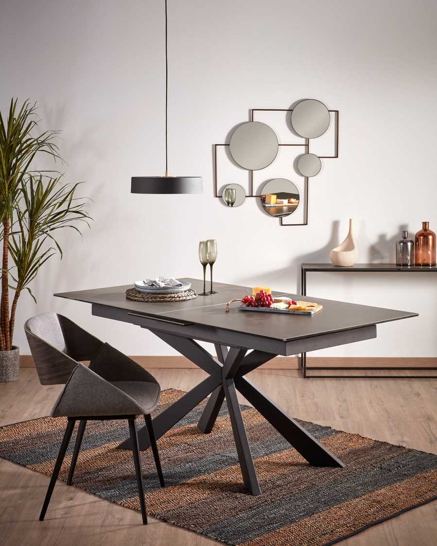 Platte Spiegel aus Metall 81 x 83 cm