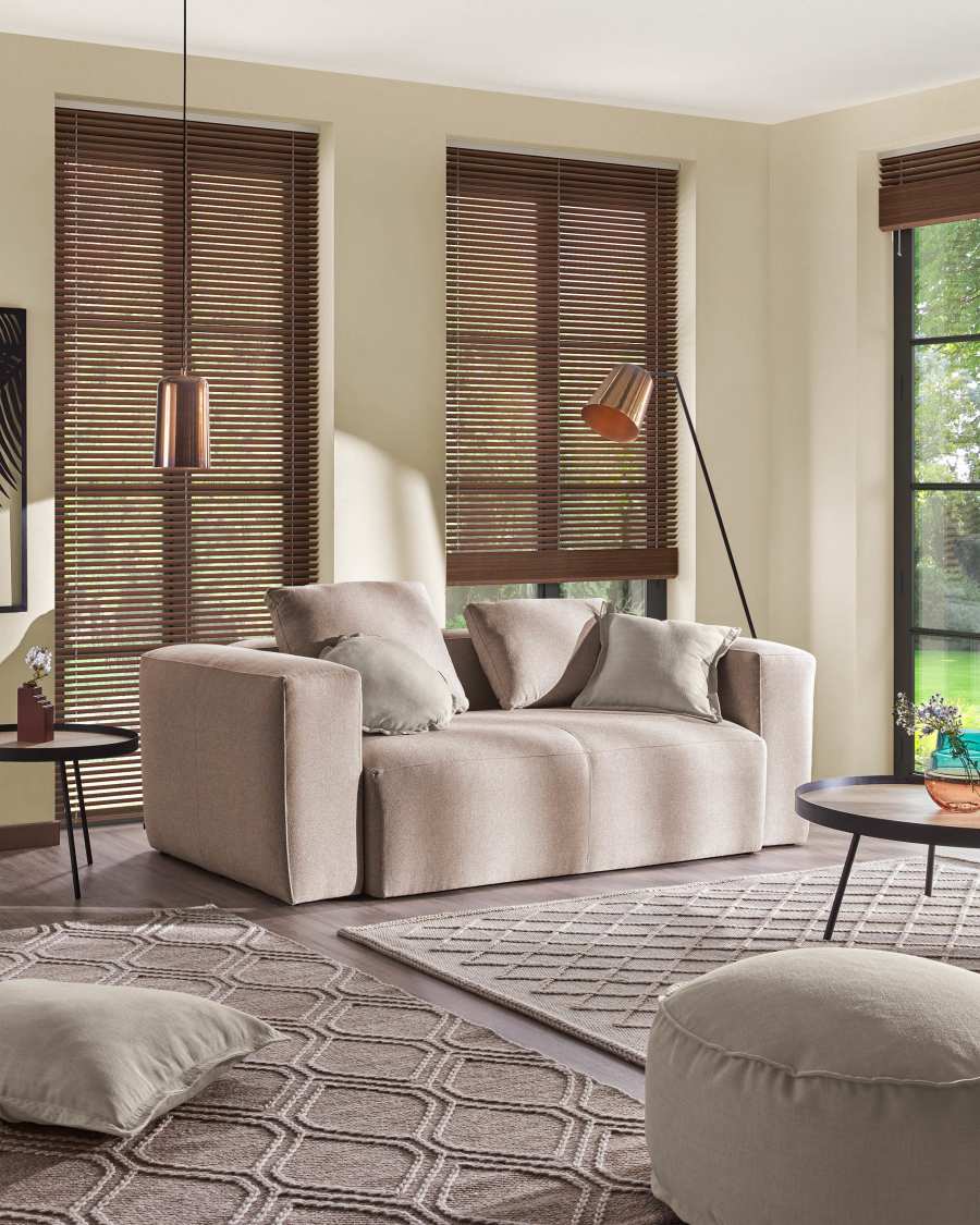 Beige Maelina Pouf Ø 70 cm