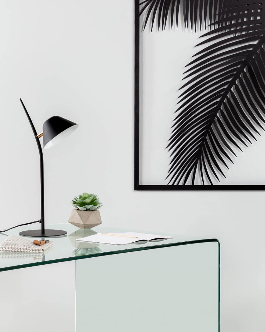 Aurelia table lamp in steel with black finish