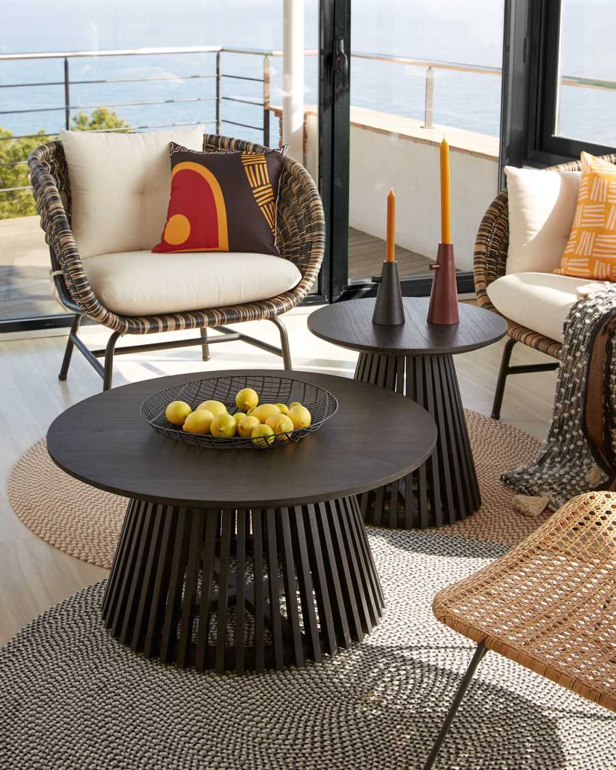 Jeanette Ø 80 cm black coffee table