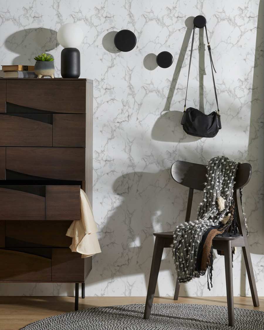 Lot Nadua de 3 patères en bois de hêtre couleur noire