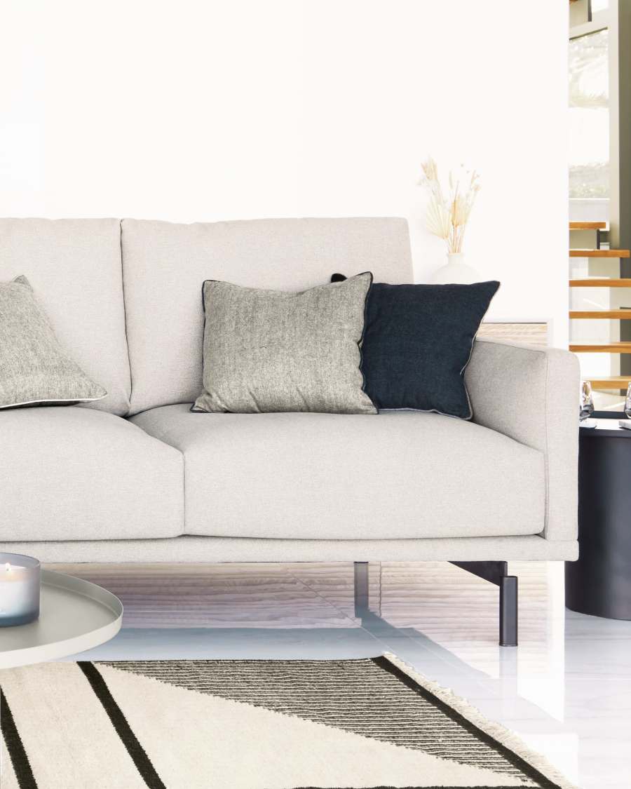 Galene 4 seater sofa in beige, 414 cm FSC Mix Credit