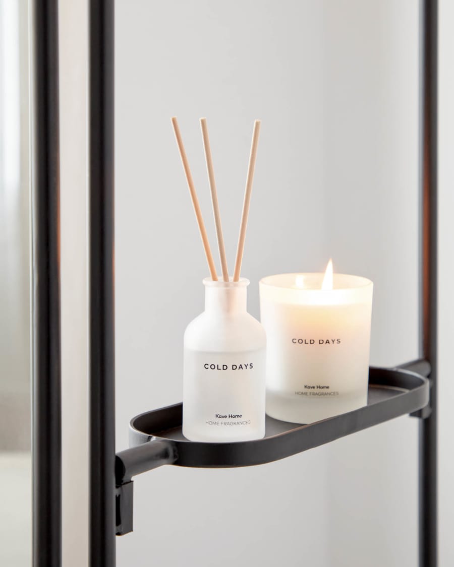 Paravento Vaniria in metallo nero con specchio 82 x 183 cm