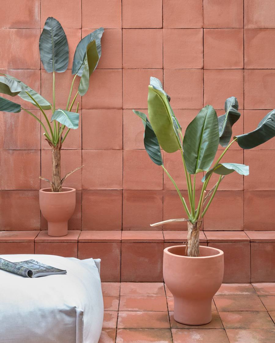 Ensemble Vittorina de 2 cache-pots en terre cuite Ø 26 cm / Ø 35cm