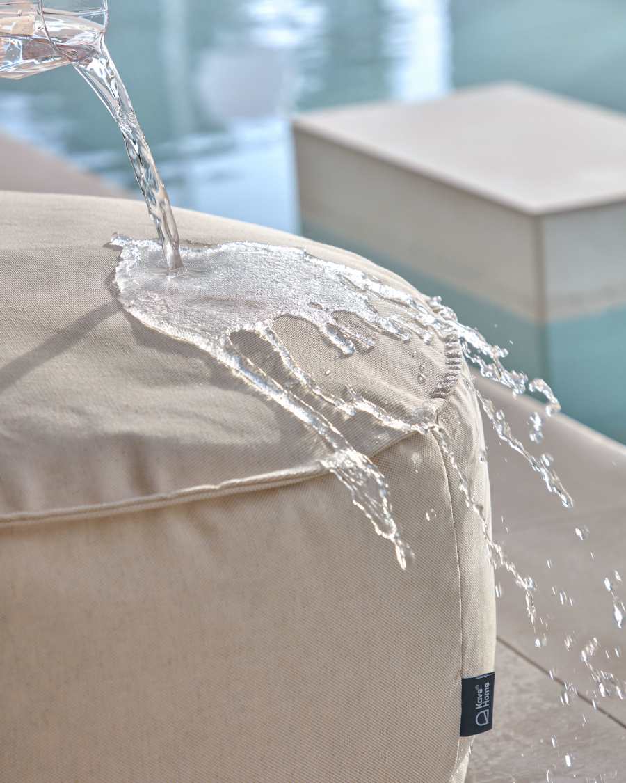 Round Ø 70 cm Beige Nedra pouf