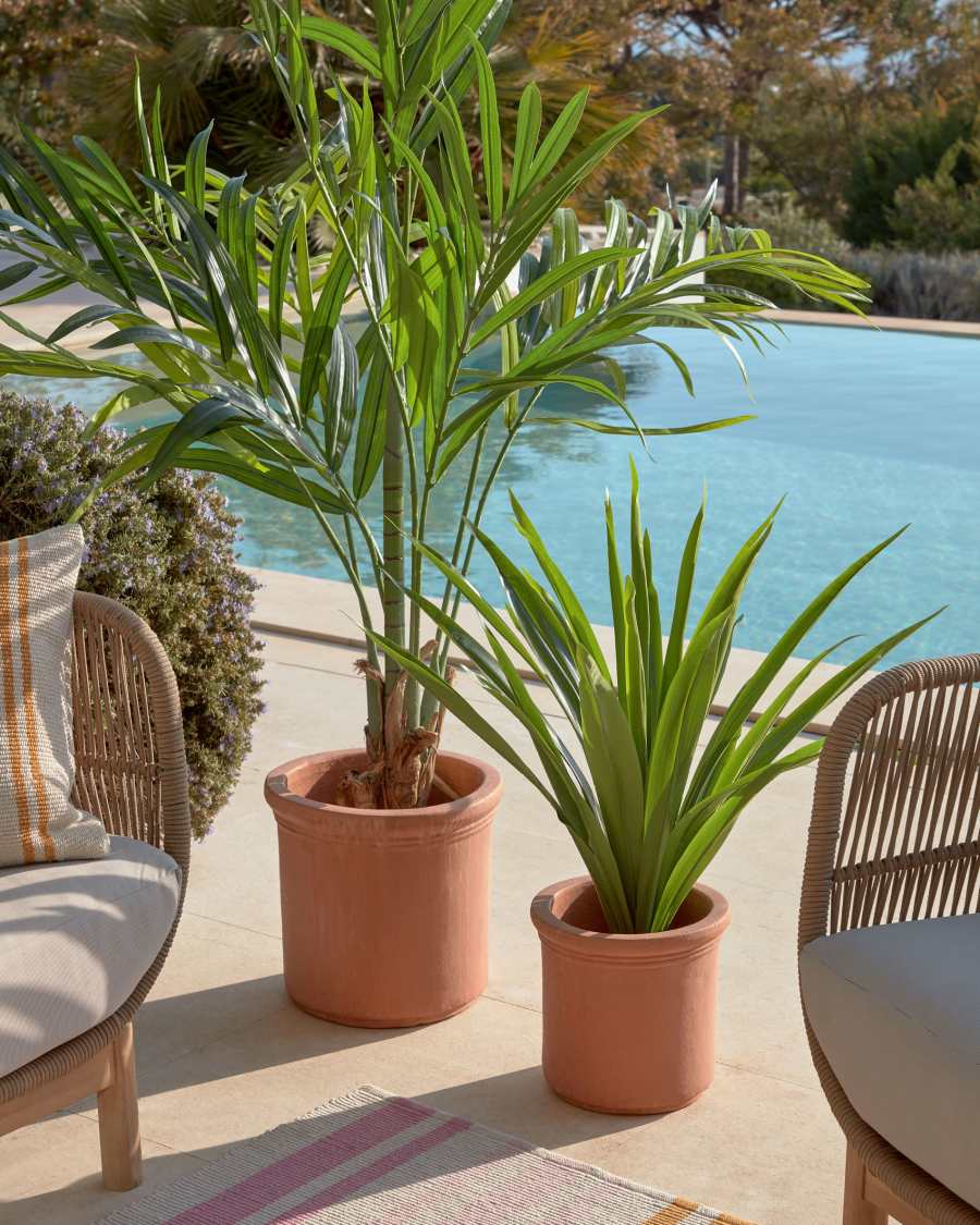 Ensemble Tarcila de 2 cache-pots en terre cuite Ø 26 cm / Ø 33 cm