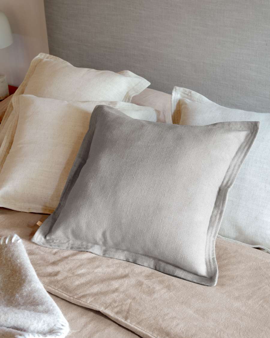 Maelina cushion cover in grey, 45 x 45 cm