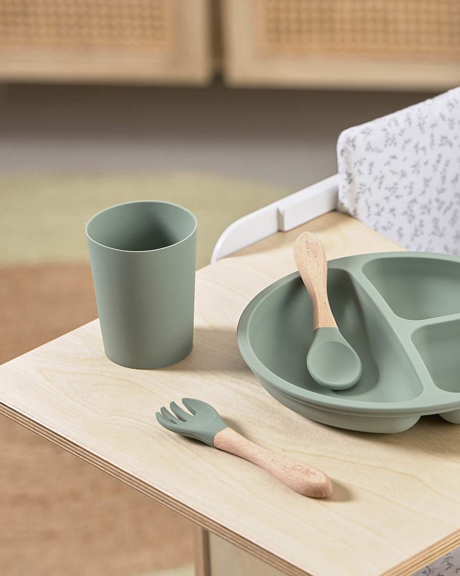 Epiphany set of 2 cups in green silicone