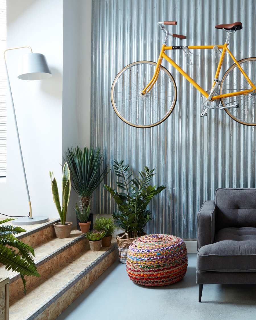 Puf Saht de yute y algodón multicolor Ø 50 cm