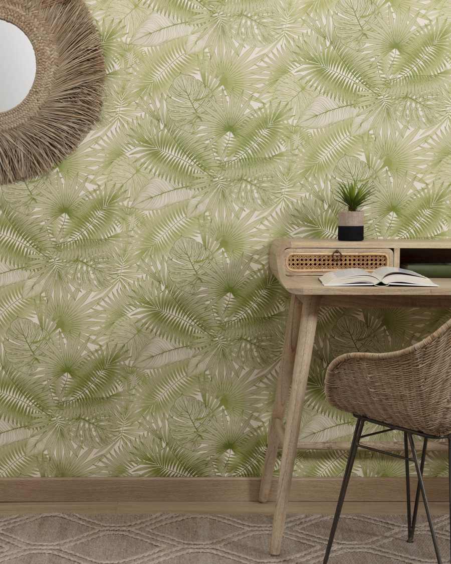 Tropic wallpaper in green, 10 x 0.53 m, FSC MIX Credit