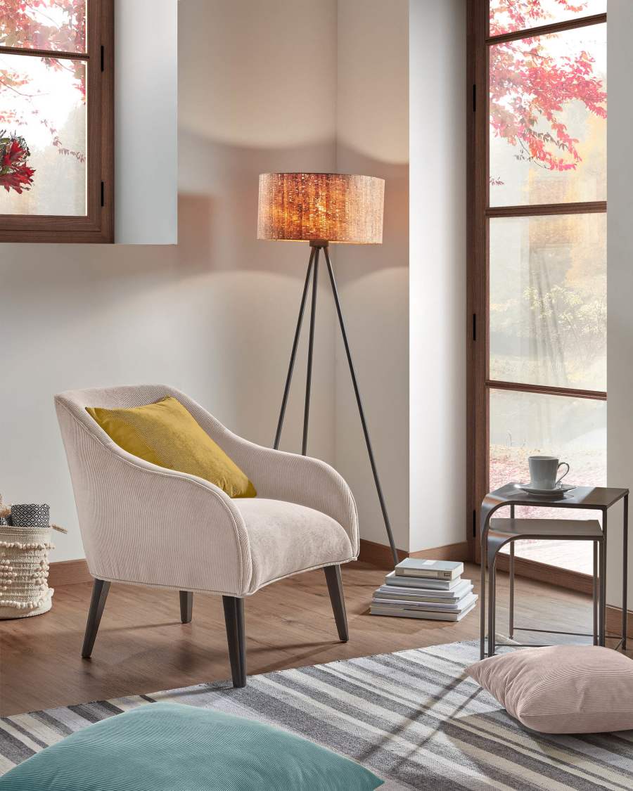 Kussensloop Namie 45 x 45 cm mosterd corduroy