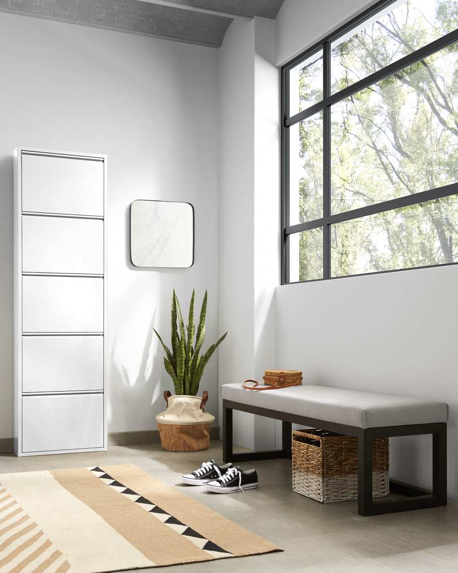 Ode Schuhschrank 50 x 168,5 cm 5-türig weiß