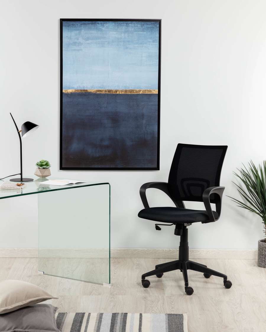 Chaise de bureau Rail noir