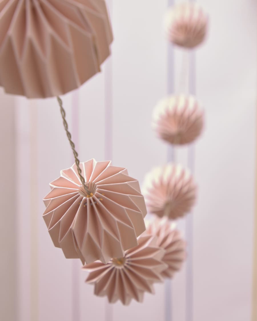 Garlanda lluminosa LED Yulia rosa 2,5 m