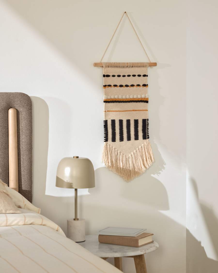 Nana cotton wall tapestry beige 25 x 50