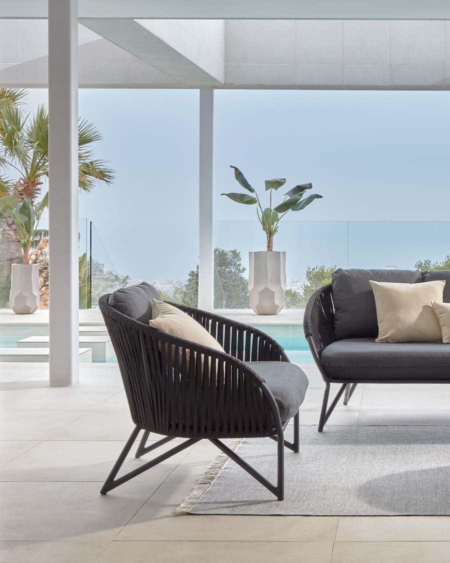 Branzie armchair in black cord