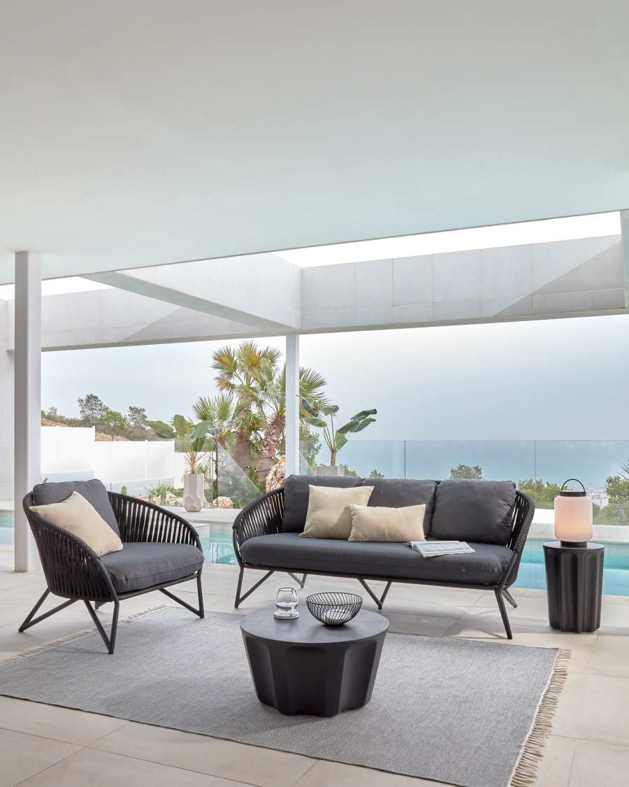 Branzie armchair in black cord